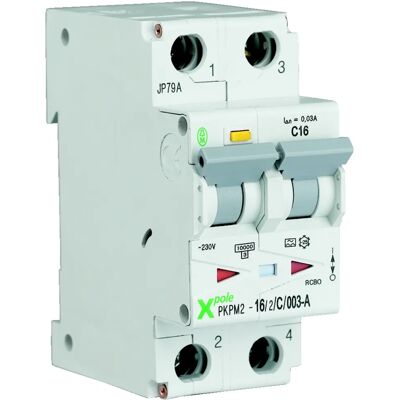 Eaton PKPM2-13/2/C/003-A - Sikring - 13A, 30mA, IP20 Eaton PKPM2-13/2/C/003-A - Sikring - 13A, 30mA, IP20