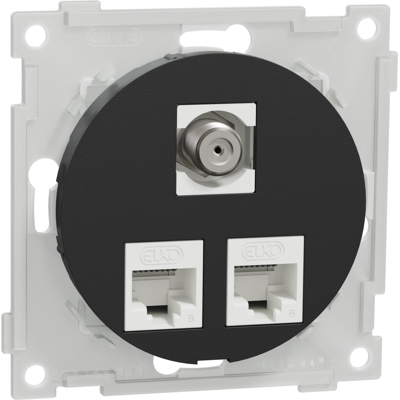 Elko One Moduluttak 2x8 Kat 6 UTP & 1F/F - Moderne Design Elko One Moduluttak 2x8 Kat 6 UTP & 1F/F - Moderne Design