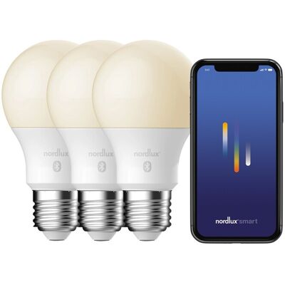 Nordlux Smart E27 A60 Lyspære 3-Pack 900 Lm 2200-6500 K Nordlux Smart E27 A60 Lyspære 3-Pack 900 Lm 2200-6500 K