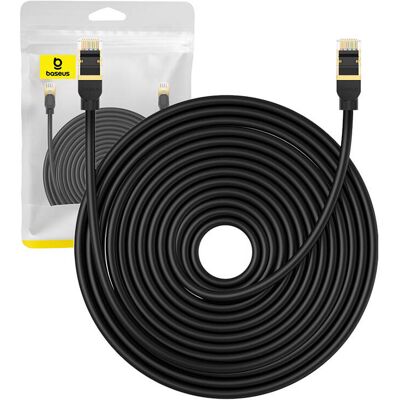 Baseus Kategori 8 Nettverkskabel Rj45 40 Gbps 20m Sort Baseus Kategori 8 Nettverkskabel Rj45 40 Gbps 20m Sort