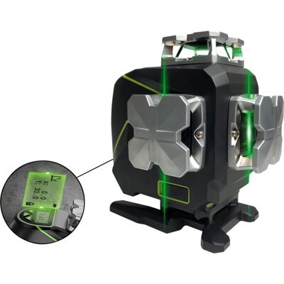 Linjelaser Elma X360-4 Med 4 Grønne 360° Linjer Og Fjernkontroll Linjelaser Elma X360-4 Med 4 Grønne 360° Linjer Og Fjernkontroll