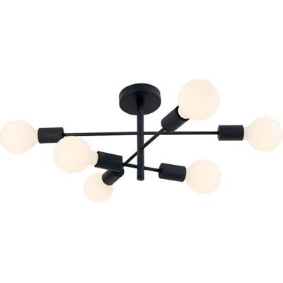 Ms Cross Taklampe 6-Lys E27 Sort Ms Cross Taklampe 6-Lys E27 Sort