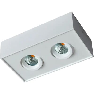 R-Line Saturn Cube 360 Utenpåliggende Dobbel Takspot 2x8w 2700k Ip44 Matt Hvit R-Line Saturn Cube 360 Utenpåliggende Dobbel Takspot 2x8w 2700k Ip44 Matt Hvit