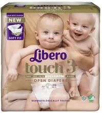 Libero Touch 3 Åpen Bleie 5-9 kg. - 28 stk.