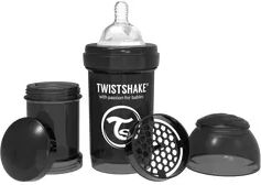 Twistshake tåteflaske antikolikk 0 mdr+, 180 ml – sort