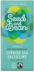 Seed and Bean Seed & Bean melkesjokolade Cornish Sea Salt & Lime - 85 g