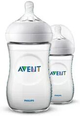 Philips AVENT Natural Tåteflaske m/smokk (1 mnd +) - 260 ml - 2 stk