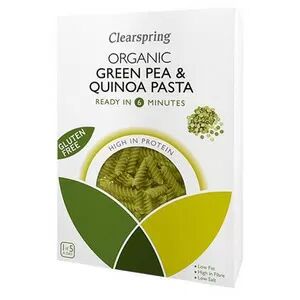 Clearspring Fusilli med grønne erter og quinoa Ø - 250 g