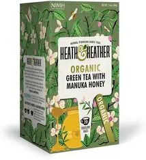 Heath & Heather Organic Green Tea & Manuka honey 20 poser