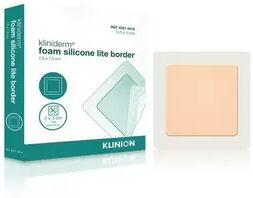 Klinion Wound Care Kliniderm Foam Silikone Lite Border - 7,5x7,5cm - 5 stk