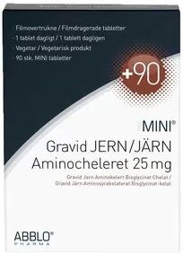 ABBLO Pharma ABBLO Gravid amino jern, 25 mg - 90 tabl.