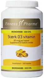 Fitness Pharma Sterk Vitamin D3 - 300 kapsler