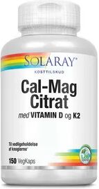 Solaray Cal-Mag Citrat - 150 kapsler