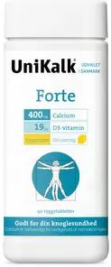 UniKalk Forte m/sitronsmak, 400 mg - 90 tabletter