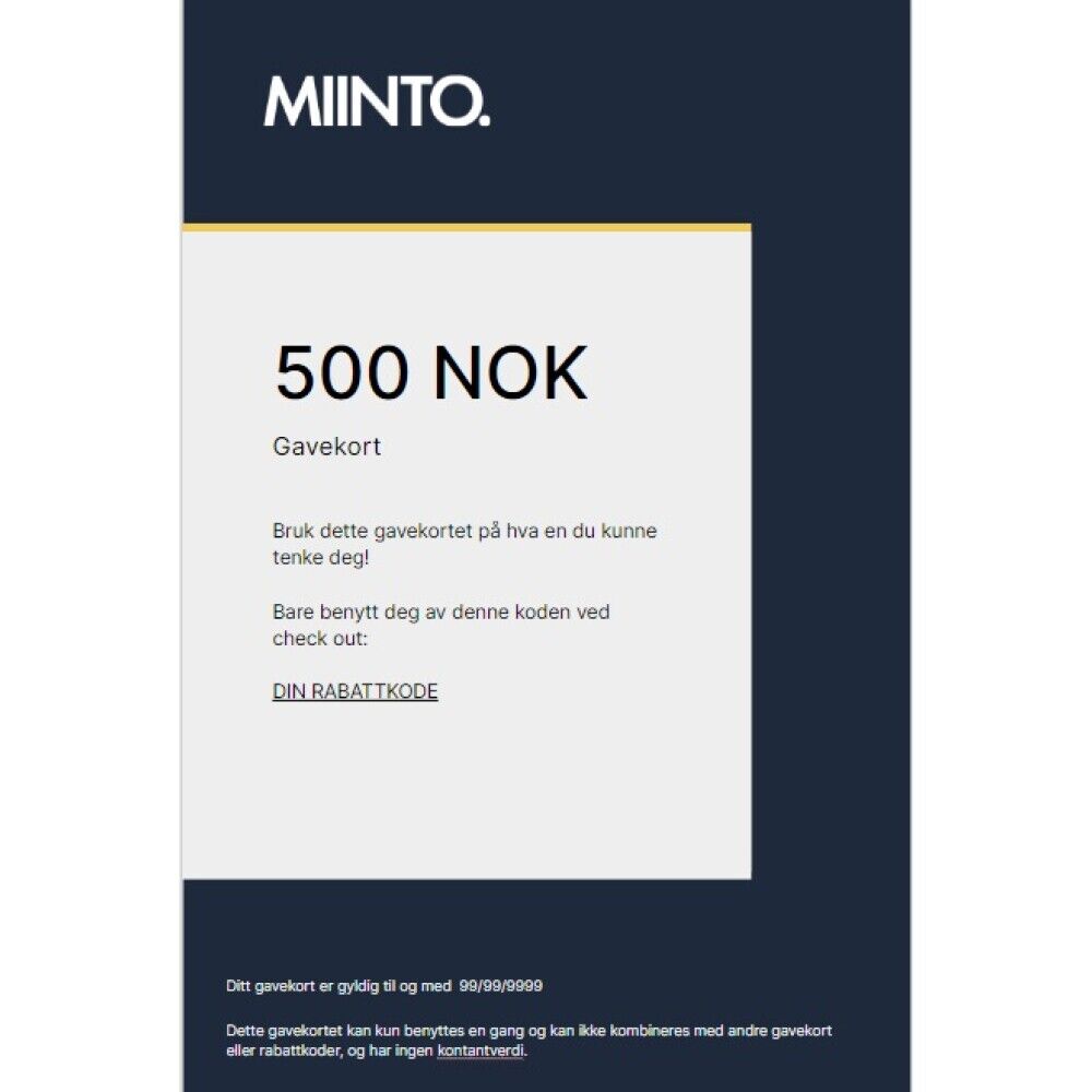 Miinto Gift Cards Miinto E-gavekort Hvit Unisex