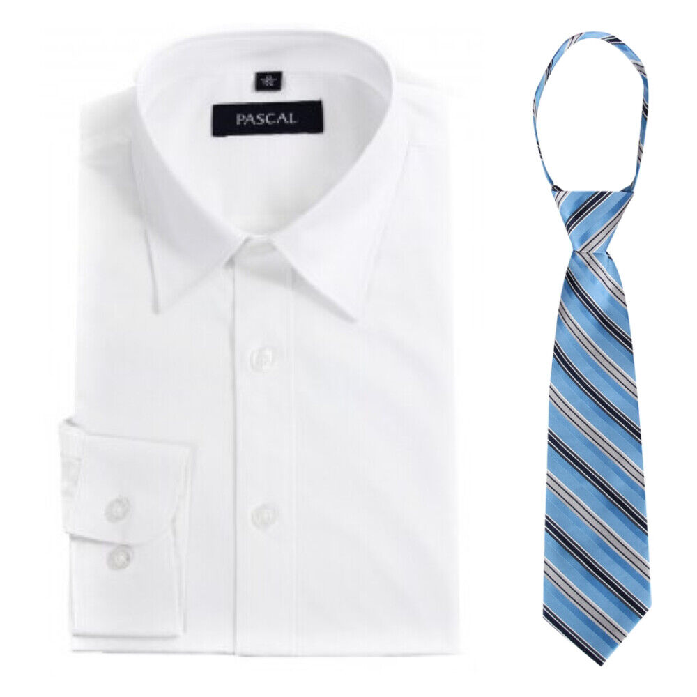 Pascal skjorte med slips Hvit Male