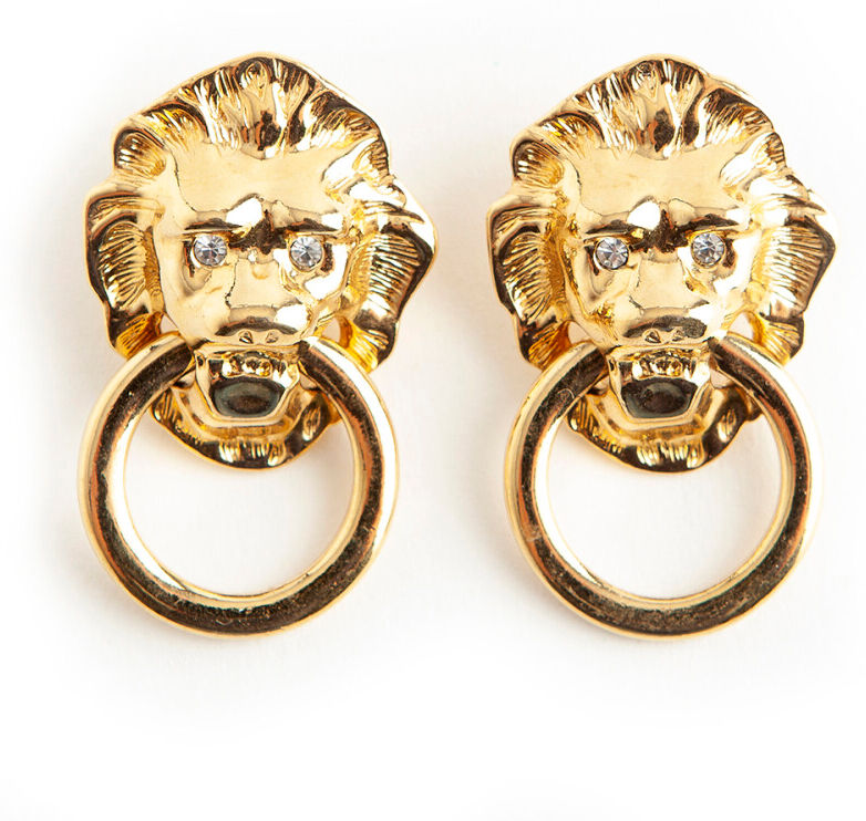 Kenneth Jay Lane Pre-owned Lion Ring øreringer Gul Female