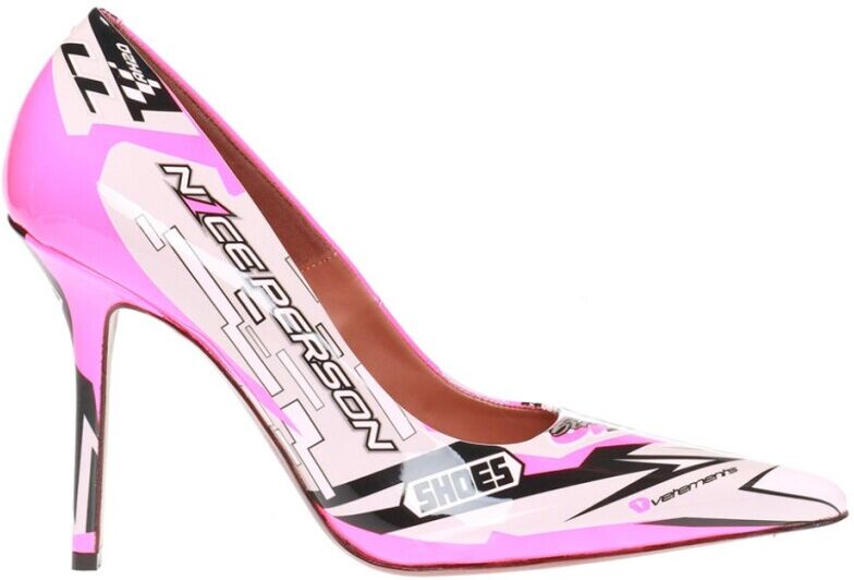 Vetements Mønstret Stiletto Pumps Rosa Female