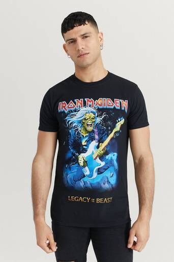 Rock Off T-Shirt Iron Maiden Tee Svart  Male Svart