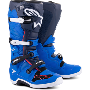 Alpinestars Crosstøvler  Tech 7 Alpine Blå-Natt Marine-Knallrød