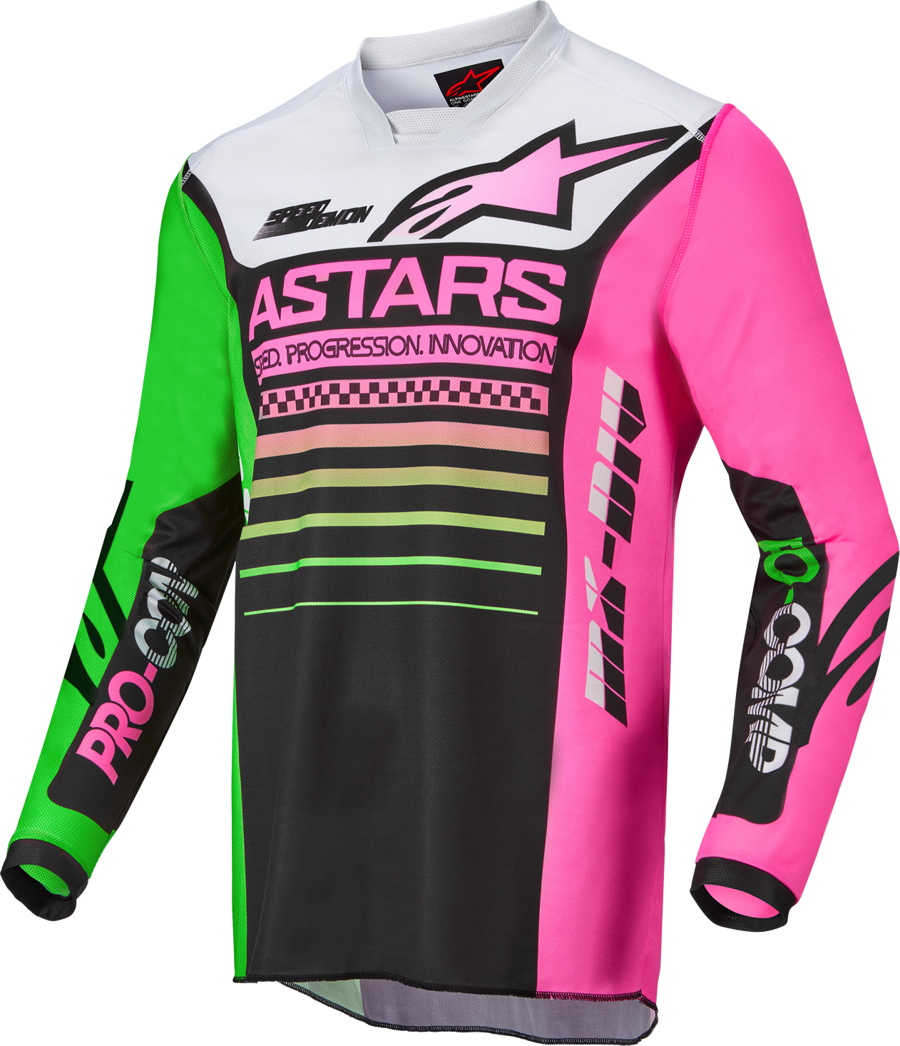 Alpinestars Crosstrøye Alpinestars Racer Compass Svart-Grønn-Rosa