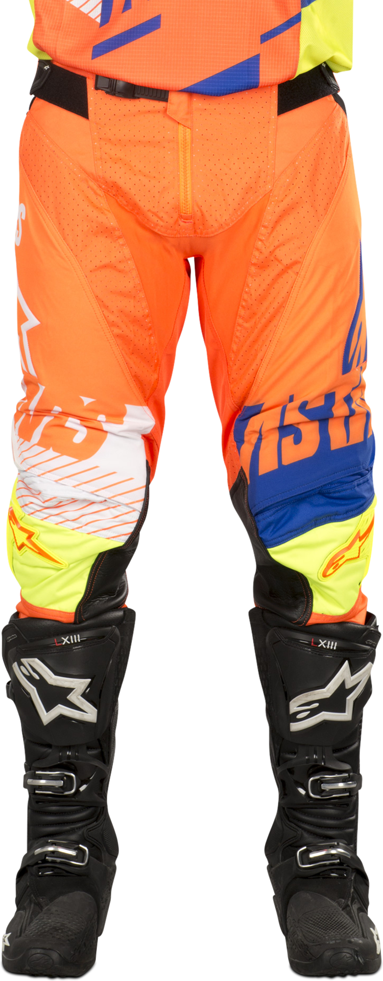 Alpinestars Crossbukse Alpinestars Techstar Screamer Oransje-Blå-Hvit-FluoGul