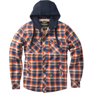 West Coast Choppers Jakke  Sherpa Fôret Flanell Brun-Oransje