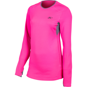 KLIM Trøye  Solstice 2.0 Base Layer Dame Knockout Rosa-Castlerock Gray