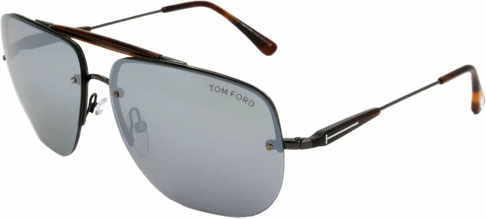 Tom Ford Nils Ft0380 - Gunmetal - Brown, Silver Mirror, Herre - Tom Ford Solbriller