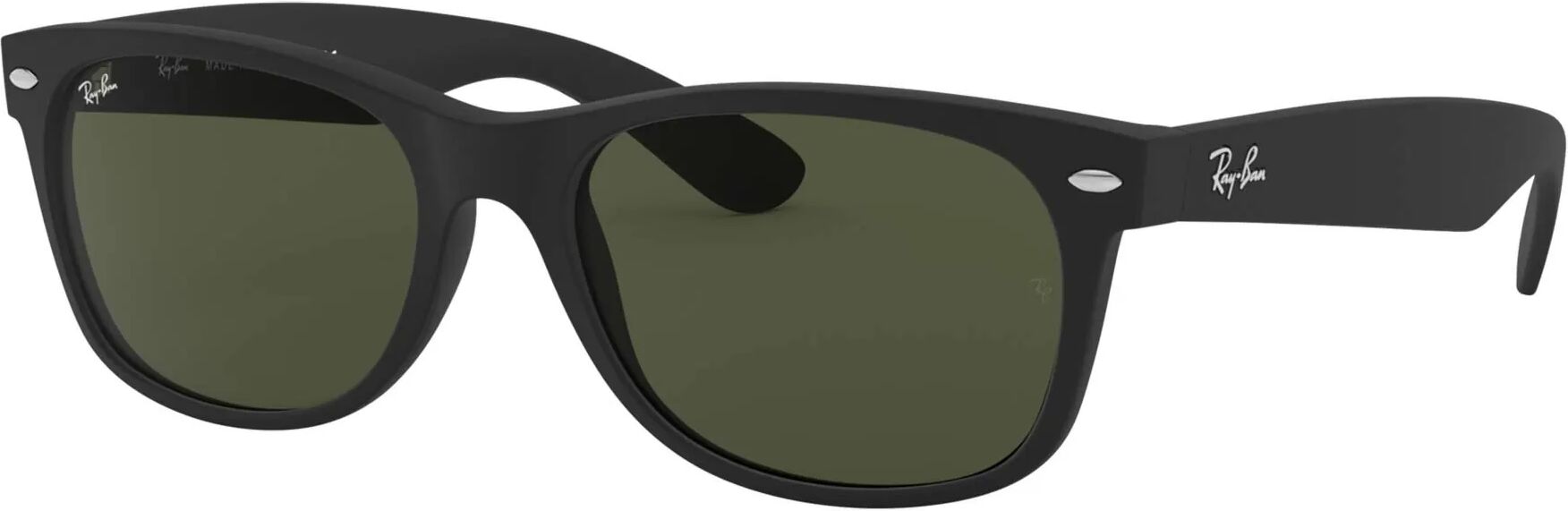 Ray-Ban New Wayfarer, Crystal Green - Solbriller - Black Rubber - Unisex