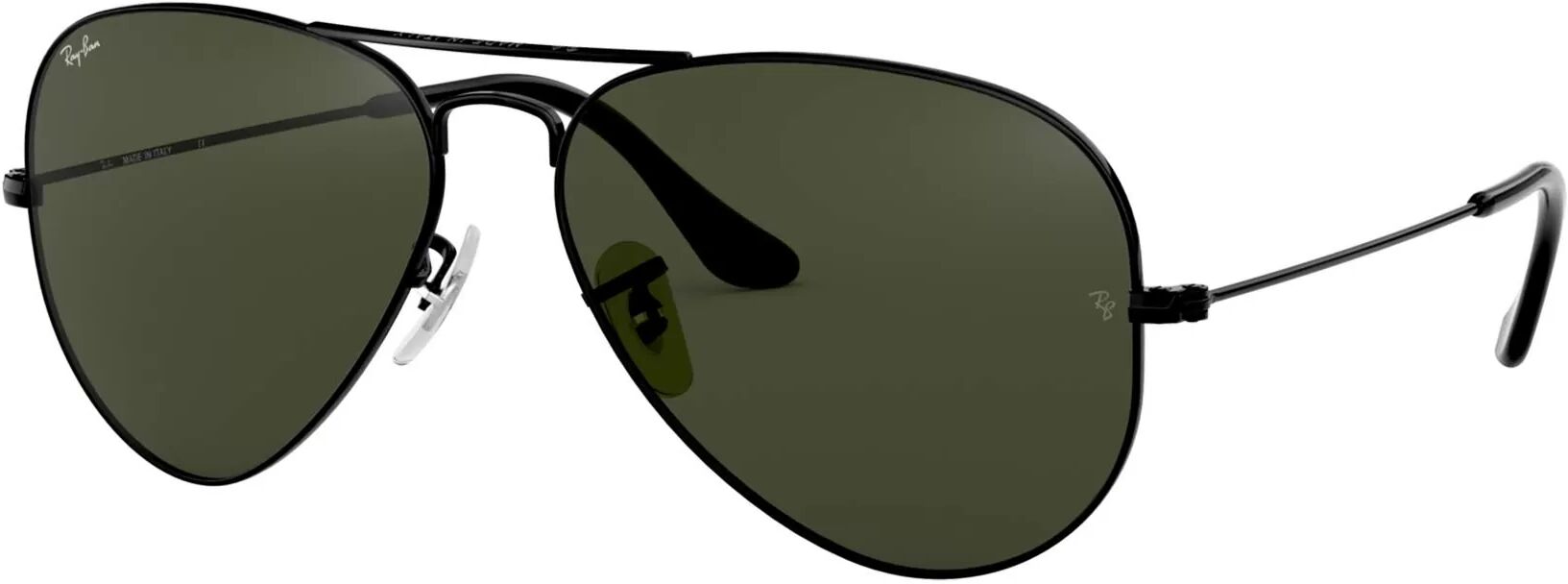 Ray-Ban Aviator Large Metal, Grey Green - Solbriller - Svart - Unisex