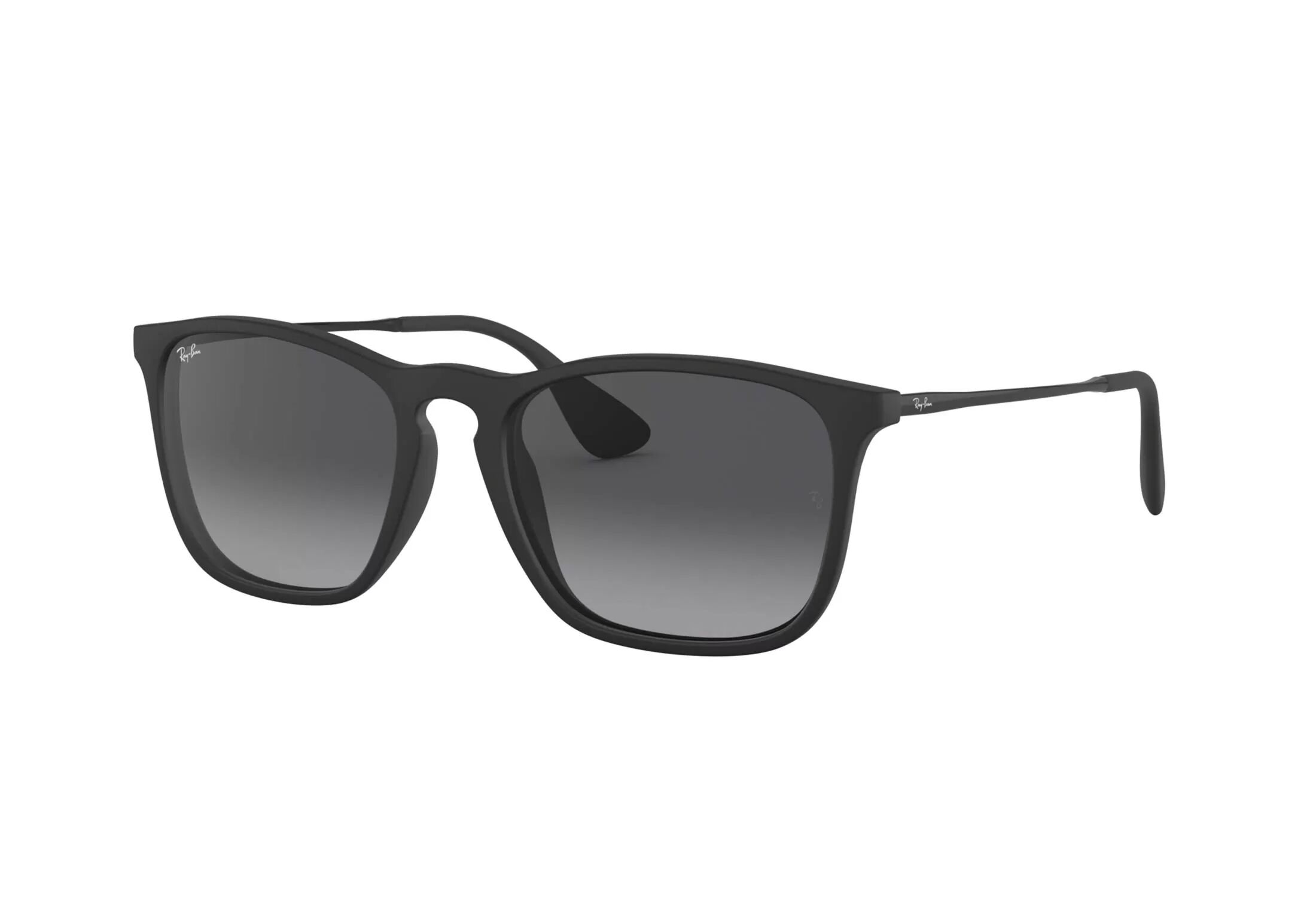 Ray-Ban Chris, Light Grey Gradient Dark Grey - Solbriller - Rubber Black - Unisex