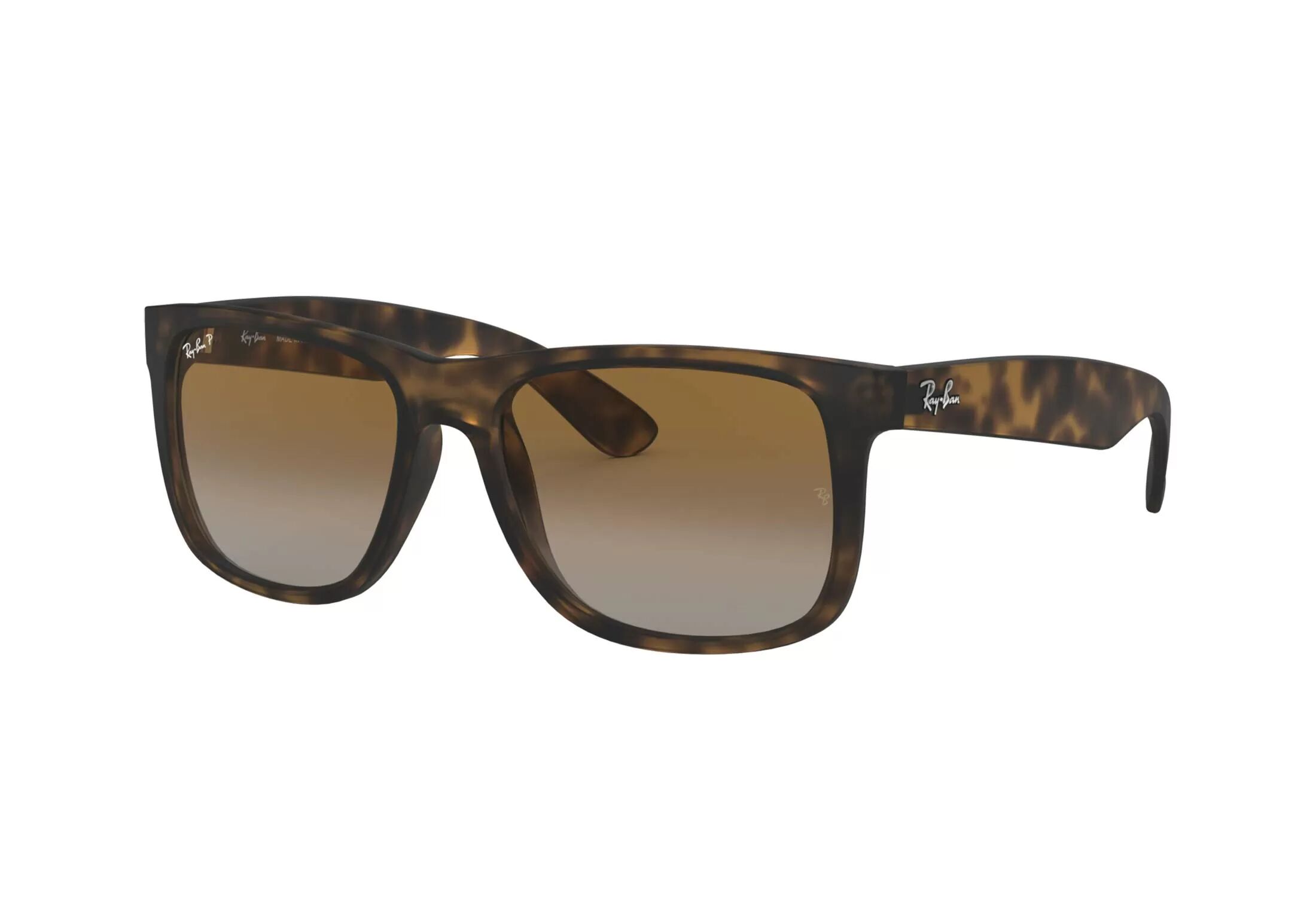 Ray-Ban Justin, Polar Brown Gradient - Solbriller - Havana Rubber - Unisex