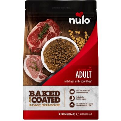 Nulo Baked & Coated Dog Adult Fresh Lamb, Pork & Beef Tørrfôr Til Hund Nulo Baked & Coated Dog Adult Fresh Lamb, Pork & Beef Tørrfôr Til Hund