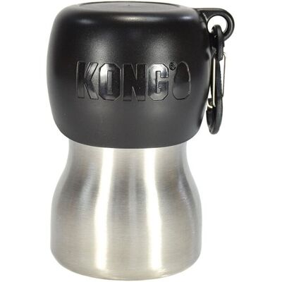 KONG H2O Rustfritt Stål Hund Vannflaske Svart - 280 ml KONG H2O Rustfritt Stål Hund Vannflaske Svart - 280 ml