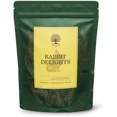 Essential Foods Rabbit Delights Tørkede Kaninører 100 G Essential Foods Rabbit Delights Tørkede Kaninører 100 G