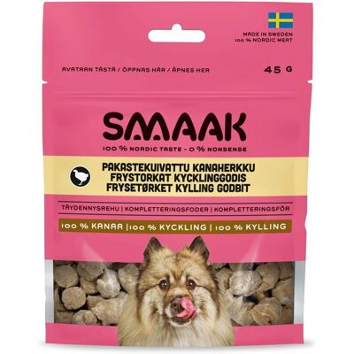 Smaak Dog Frysetørkede Hundegodbiter Kylling 45 G Smaak Dog Frysetørkede Hundegodbiter Kylling 45 G