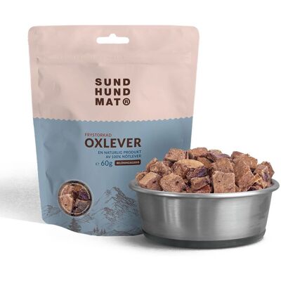 Sund Hundmat Frysetørket Okselever 60 G Sund Hundmat Frysetørket Okselever 60 G