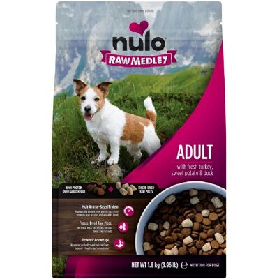 Nulo Raw Medley Dog Small Breed Adult Fresh Turkey, Sweet Potato & Duck Tørrfôr Til Hund Nulo Raw Medley Dog Small Breed Adult Fresh Turkey, Sweet Potato & Duck Tørrfôr Til Hund