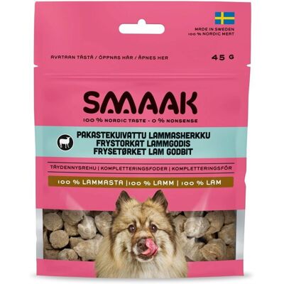 Smaak Dog Frysetørkede Hundegodbiter Lam 45 G Smaak Dog Frysetørkede Hundegodbiter Lam 45 G