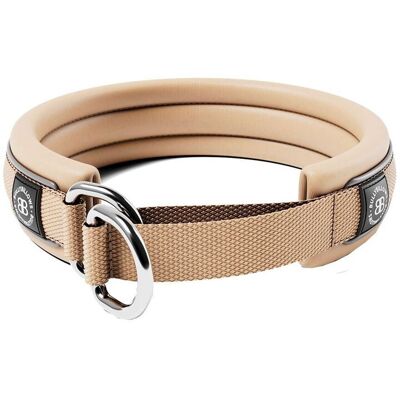 BullyBillows Hundehalsbånd Halvstrup Beige Reflekterende 3 Cm BullyBillows Hundehalsbånd Halvstrup Beige Reflekterende 3 Cm