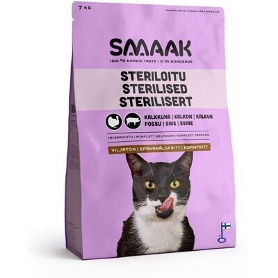 Smaak Cat Adult Grainfree Sterilised Turkey & Pork Smaak Cat Adult Grainfree Sterilised Turkey & Pork