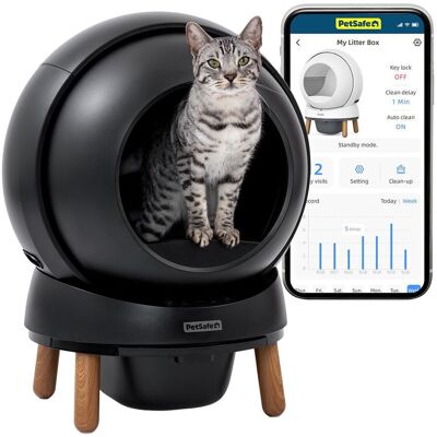 Petsafe Smartspin Selvrensende Kattetoalett Svart Petsafe Smartspin Selvrensende Kattetoalett Svart