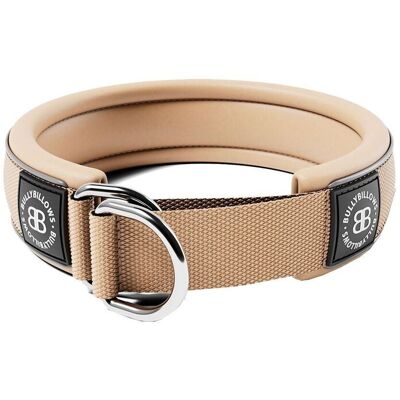 BullyBillows Hundehalsbånd Halvstrup Reflekterende Beige 4 Cm BullyBillows Hundehalsbånd Halvstrup Reflekterende Beige 4 Cm