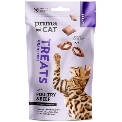 PrimaCat Crunchy Grain Free Poultry & Beef For Skin & Coat 40 G PrimaCat Crunchy Grain Free Poultry & Beef For Skin & Coat 40 G