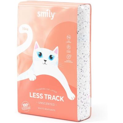 Smily White Bentonite Less Track Kattesand 15 Kg Smily White Bentonite Less Track Kattesand 15 Kg