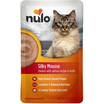 Nulo Silky Mousse Cat Chicken With Salmon In Broth Våtfôr Til Katt 79 G Nulo Silky Mousse Cat Chicken With Salmon In Broth Våtfôr Til Katt 79 G