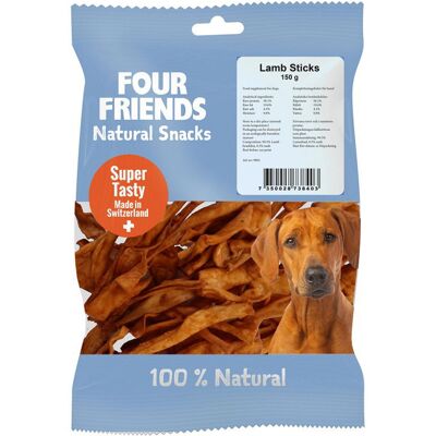 Four Friends - Lamb Sticks - 150 g - glutenfri - hundesnacks Four Friends - Lamb Sticks - 150 g - glutenfri - hundesnacks