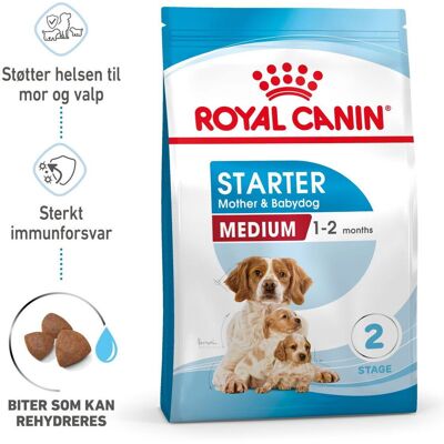 Royal Canin Størrelse Helse Ernæring Hund Starter Mor & Valp Medium tørrfôr - 4kg Royal Canin Størrelse Helse Ernæring Hund Starter Mor & Valp Medium tørrfôr - 4kg