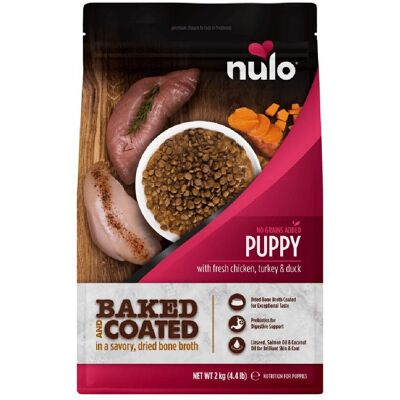 Nulo Baked & Coated Dog Puppy Fresh Chicken, Turkey & Duck Tørrfôr Til Valp Nulo Baked & Coated Dog Puppy Fresh Chicken, Turkey & Duck Tørrfôr Til Valp